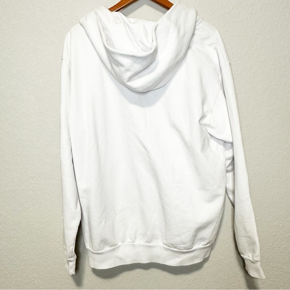 TALENTLESS Heavyweight White Women’s Hoodie Zipper Sweater Size Large - Picture 7 of 7